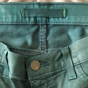 JBRAND Skinny Waxed Coat Teal